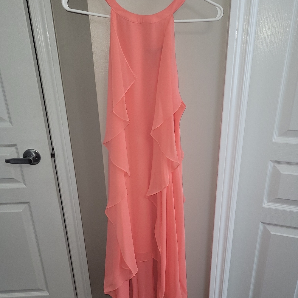 BCBG HI LOW ruffle dress